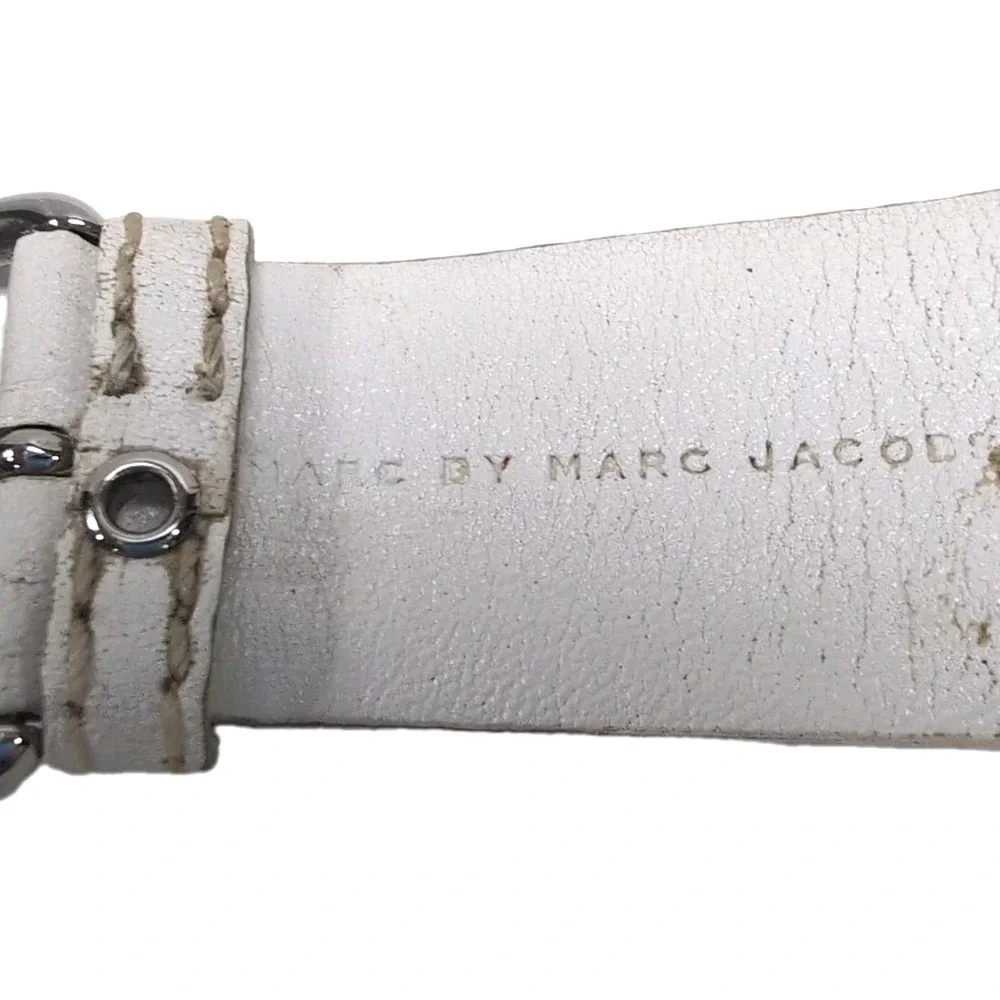 Marc by Marc Jacobs Molly Watch MBM1000 White Leather Strap w/ Box & Booklet